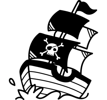 Naljepnica za djecu s dizajnom piratskog broda - TenStickers