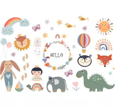 Naljepnica za djecu s vibrantnim likovima - TenStickers