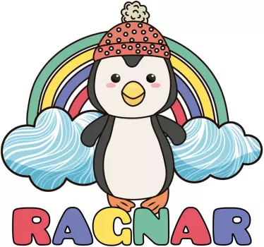 Dugini oblaci pingvina personalizirana zidna umjetnost - TenStickers