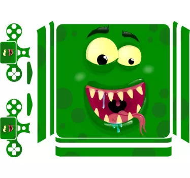Ps4 naljepnice zeleno čudovište playstation 4 - TenStickers