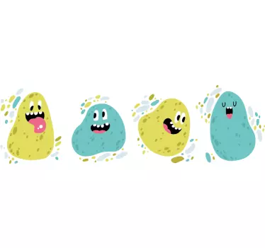 Naljepnica za djecu veseli likovi blobova - TenStickers