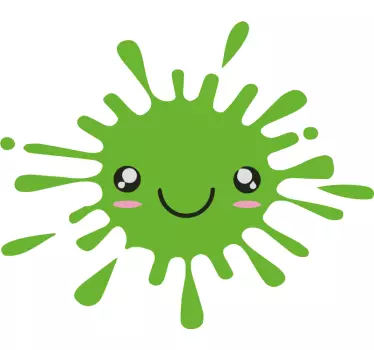 Naljepnica za djecu sretna zelena prskanja - TenStickers