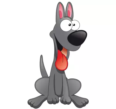 Naljepnica za sive pseće zidove - TenStickers