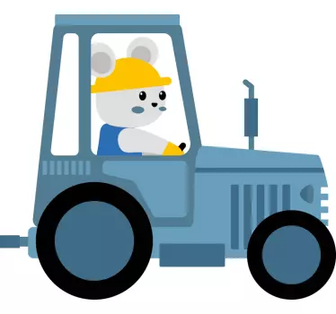 Slatka traktorska dječja naljepnica - TenStickers