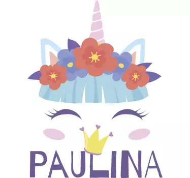 Naljepnica za djecu lijepo lice jednoroga - TenStickers