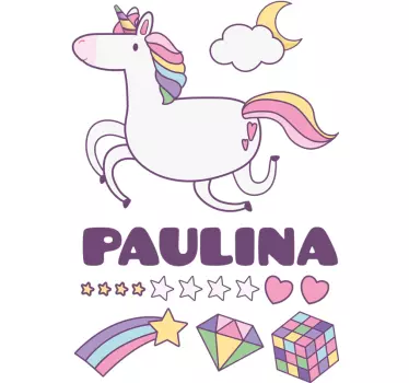Naljepnica za djecu Šarena avantura jednoroga - TenStickers