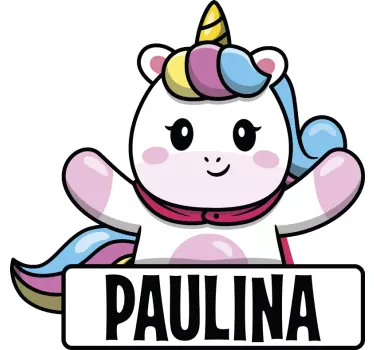 Naljepnica za djecu s preslatkom jednorogom - TenStickers