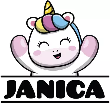 Naljepnica za djecu s divnom skulpturom jednoroga - TenStickers