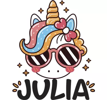 Naljepnica za djecu prilagodba jednoroga - TenStickers