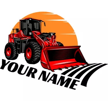 Crveni traktor, velika naljepnica po mjeri - TenStickers