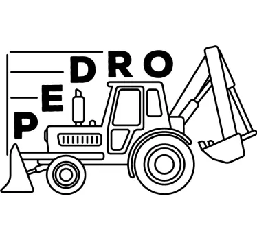 Naljepnica za djecu s dizajnom bagera - TenStickers