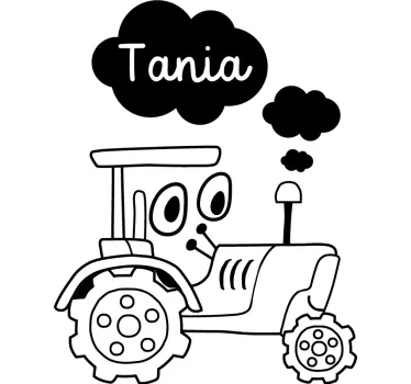 Naljepnica za djecu s simpatičnom ilustracijom traktora - TenStickers