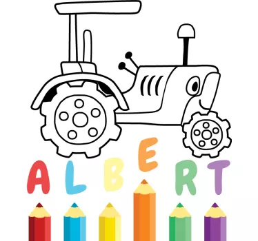 Naljepnica za djecu s motivom traktora - TenStickers
