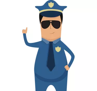 Naljepnica zida policije - TenStickers