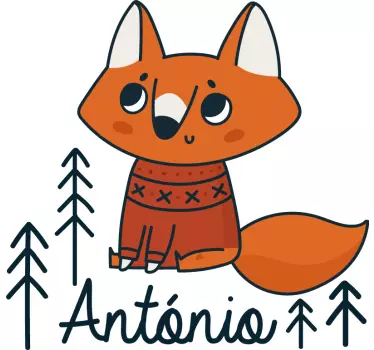 Naljepnica za djecu s šarmantnom lisicom - TenStickers