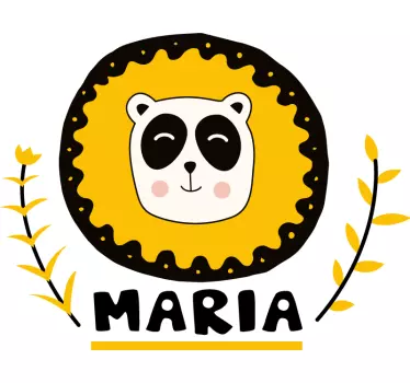 Naljepnica za djecu s prilagodljivom pandom - TenStickers