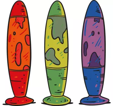 Naljepnica Šarene lava lampe - TenStickers