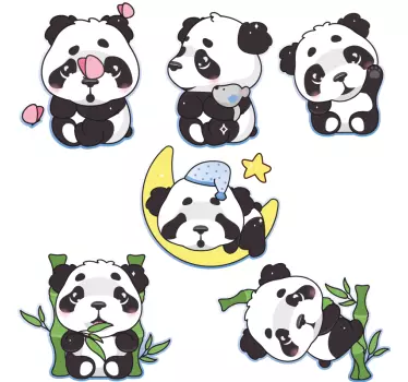 Naljepnica za djecu s divnim pandama - TenStickers