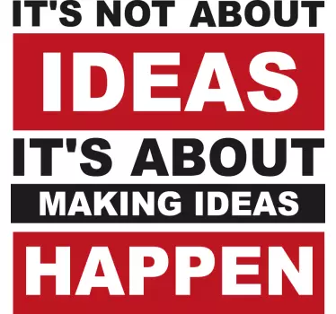 Ne radi se o naljepnici s inspirativnim citatima za ideje - TenStickers