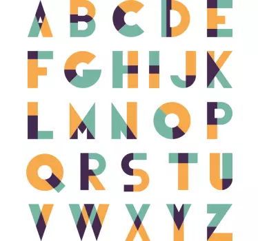 Naljepnice životinje za prikaz abecednih slova - TenStickers