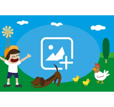 Naljepnica za djecu vesela scena s farmom - TenStickers