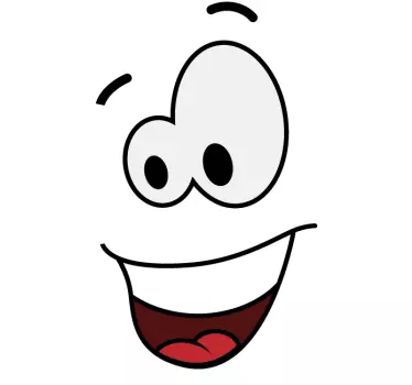 Naljepnica za sretno lice na zidu - TenStickers