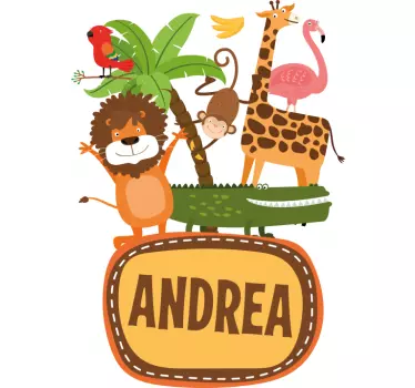 Naljepnica za djecu prijatelji iz džungle - TenStickers