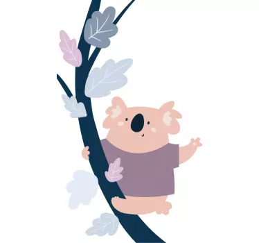 Naljepnica za djecu igrački koala na stablu - TenStickers