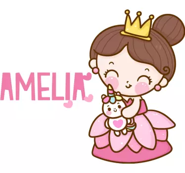 Naljepnica za djecu s preslatkom princezom - TenStickers