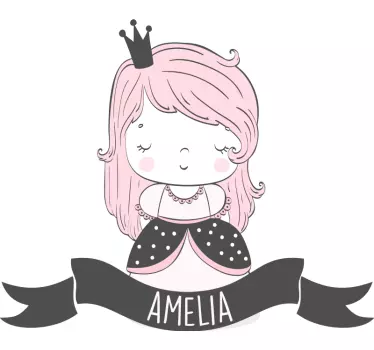 Naljepnica za djecu s dizajnom slatke princeze - TenStickers