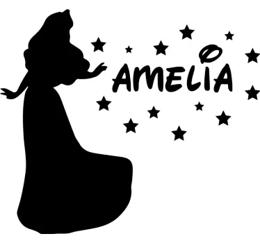 Naljepnica za djecu princesina silueta - TenStickers