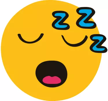 Naljepnica za djecu spavajuće emoji lice - TenStickers