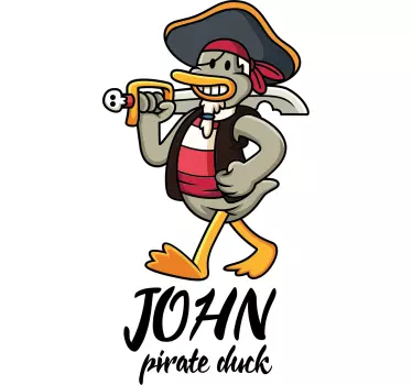 Naljepnica za djecu s likom piratske patke - TenStickers