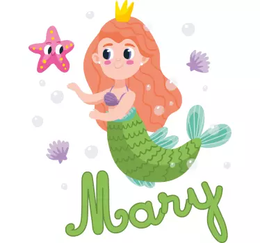 Naljepnica za djecu s prilagodbom sirene - TenStickers
