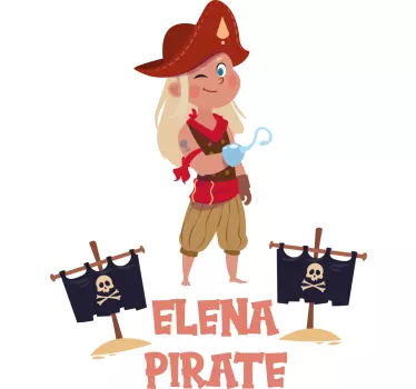 Naljepnica za djecu s temom piratskog lika - TenStickers