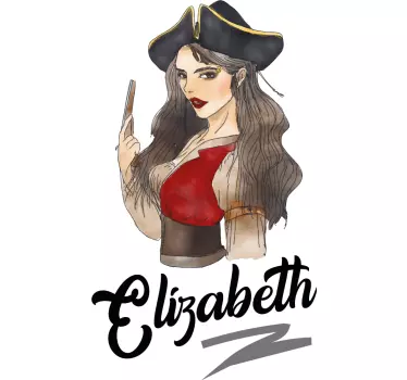 Naljepnica za djecu s motivom djevojke pirata - TenStickers