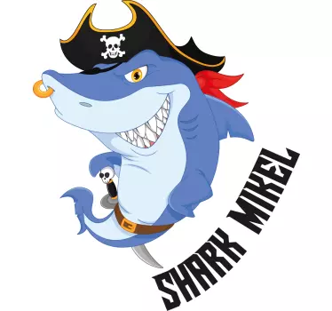 Naljepnica za djecu s likom piratskog morskog psa - TenStickers