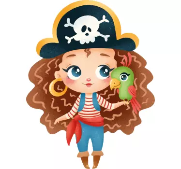Naljepnica za djecu s likom djevojčice pirata - TenStickers