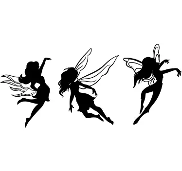 Naljepnica trio silueta vila - TenStickers