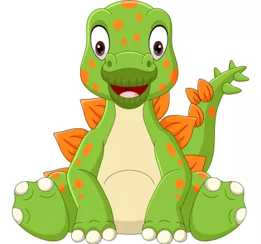 Naljepnica za djecu veseli crtani dinosaur - TenStickers