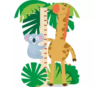 Naljepnica s tablicom visina džungla rasta - TenStickers