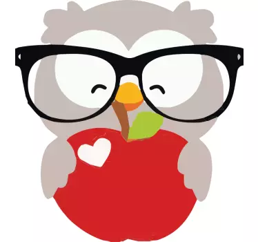 Naljepnica za djecu sova s naočalama - TenStickers