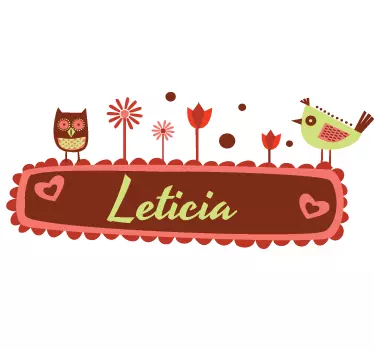 Naljepnica za bebu s personalizacijom simpatičnih životinja - TenStickers