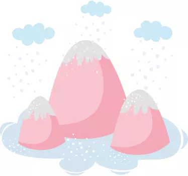 Naljepnica za djecu scena planina u oblacima - TenStickers
