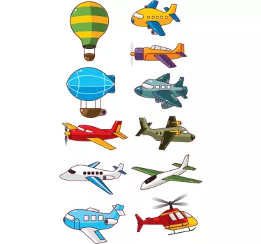 Avioni djeca naljepnice - TenStickers