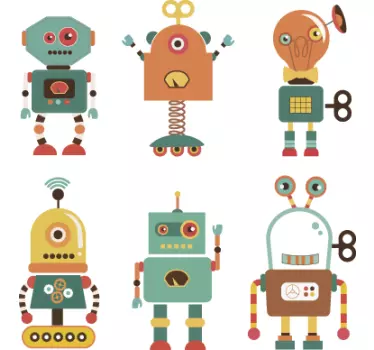 Naljepnica za djecu zabavne robote - TenStickers