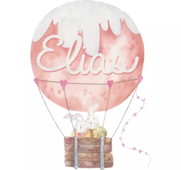 Naljepnica za djecu prilagođeni ružičasti zračni balon - TenStickers