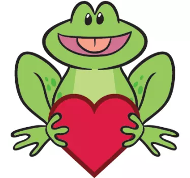 Naljepnica zaljubljene žablje zidove - TenStickers