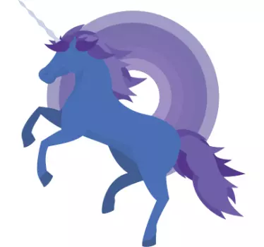 Naljepnica za djecu slika fantastičnog jednoroga - TenStickers