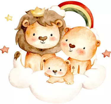 Bebe životinje sa zvijezdama i oblacima dekor zidova životinja - TenStickers